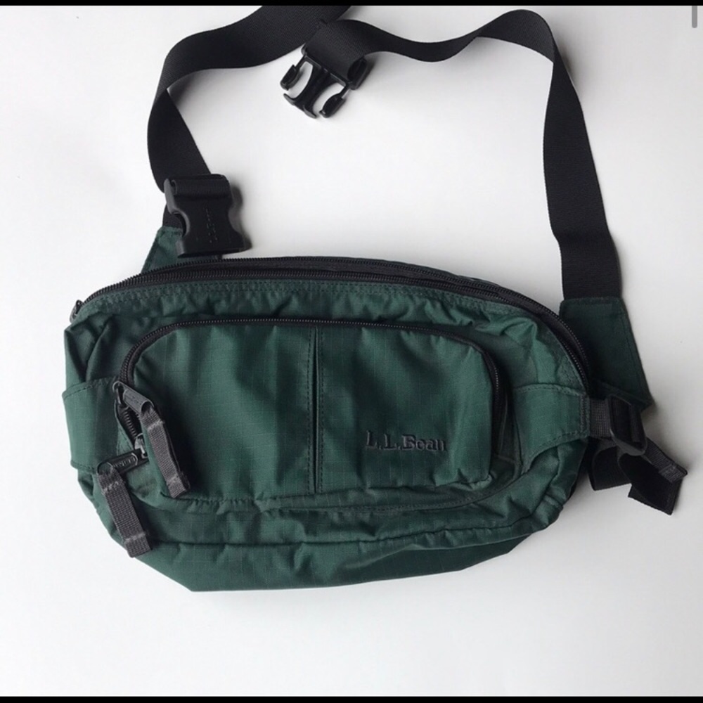 Vintage LL Bean large green fanny pack